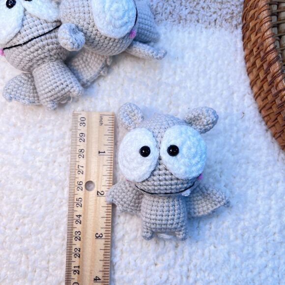 Bat crochet, Glow in dark bat, Halloween bat, car hanging bat Halloween decor - Picture 8 of 11